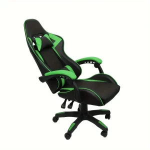 1 Pc Ergonomic Office High-Back Gaming Chair, Computer Racing Chair With Lumbar Support Headrest And Linkage Handrill