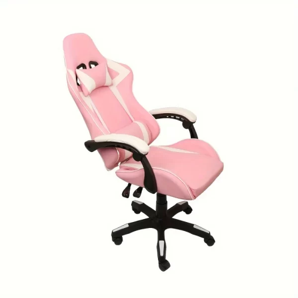 1 Pc Ergonomic Office High-Back Gaming Chair, Computer Racing Chair With Lumbar Support Headrest And Linkage Handrill