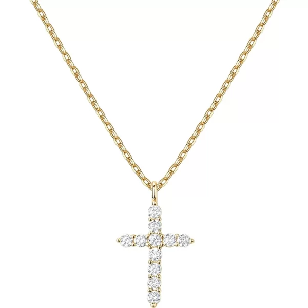 14K Gold Plated Cross Necklace for Women | Cross Pendant | Gold Necklaces for Women Girls