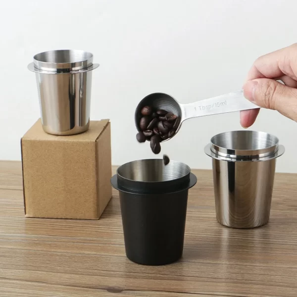 Coffee Dosing Cup Sniffing Mug for Espresso Machine Wear Resistant Stainless Steel Coffee Dosing Cup Drop Shipping 58/53/51mm