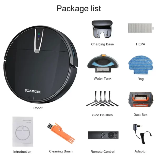 Robot Vacuum Smart Mop Cleaner With 3800PA Suction APP& Voice Control Autocharge Sweeping Floor Cleaning For Home Robotic Vacuum