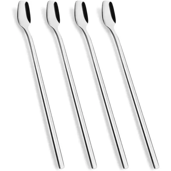 5pcs Stainless Steel Square Head Spoon Mug Tea Spoon Golden Honey Coffee Stirring Spoon Canning Medicine Powder Spoon