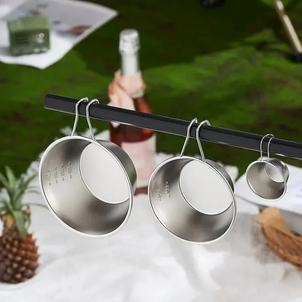 300ml Sierra Cup Outdoor Stainless Steel Sierra Coffee Cup Picnic Tableware Portable Barbecue Hiking Camping Tea Cup